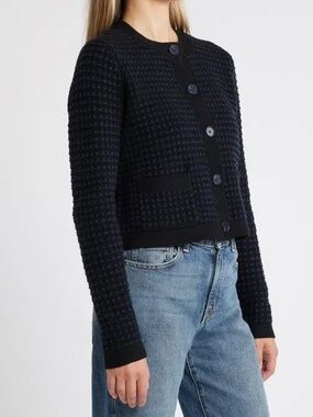 Caslon texture sweater jacket